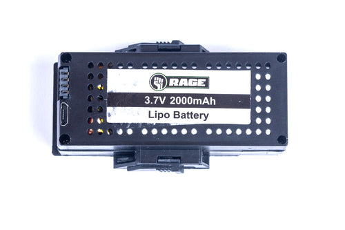 Rage R/C 3.7V 1S 2000mAh Lipo Battery w/Case; Stinger 2.0