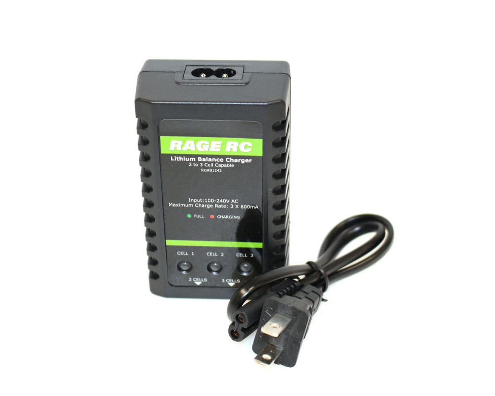 Rage R/C 2-3S, 800mA, AC Balance Charger