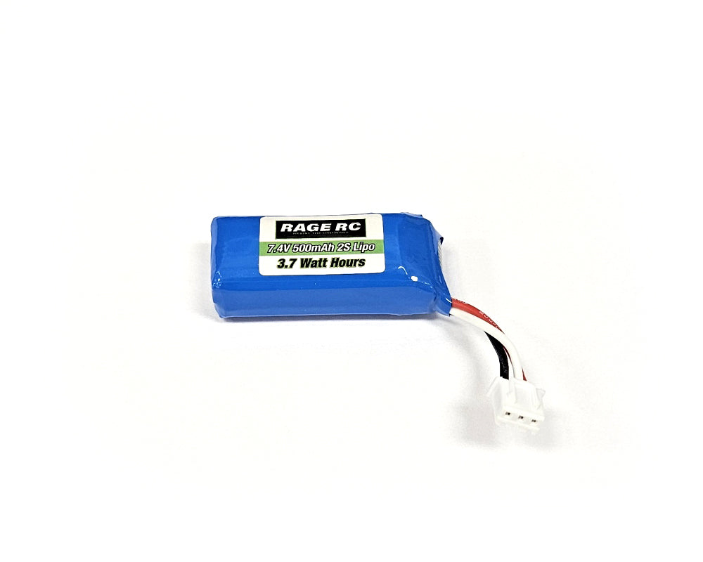 Rage R/C 7.4V 500mAh LiPo Battery; Mini Trek