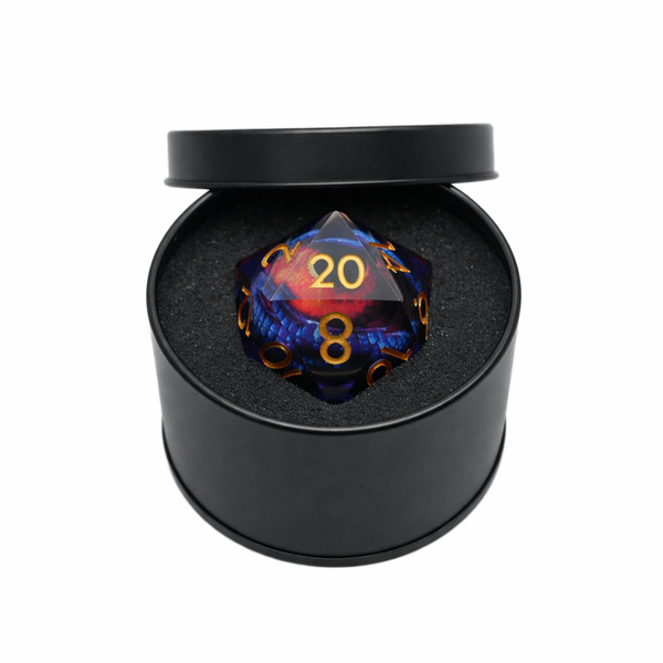 D20 Collective Owlbear's Eye - Giant D20 Moving Eye DnD Dice | Acrylic RPG Gaming Dice