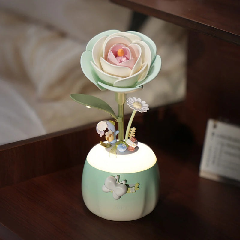 Robotime Floral Art Minty Camellia Lamp — DIY Home Decor
