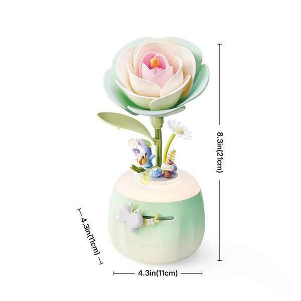 Robotime Floral Art Minty Camellia Lamp — DIY Home Decor