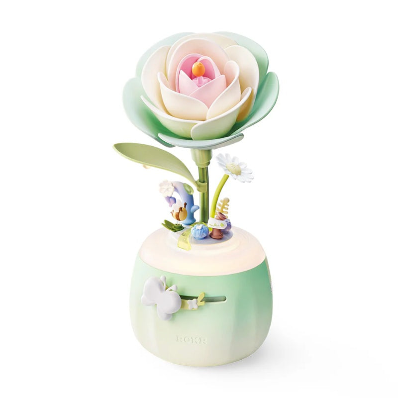 Robotime Floral Art Minty Camellia Lamp — DIY Home Decor
