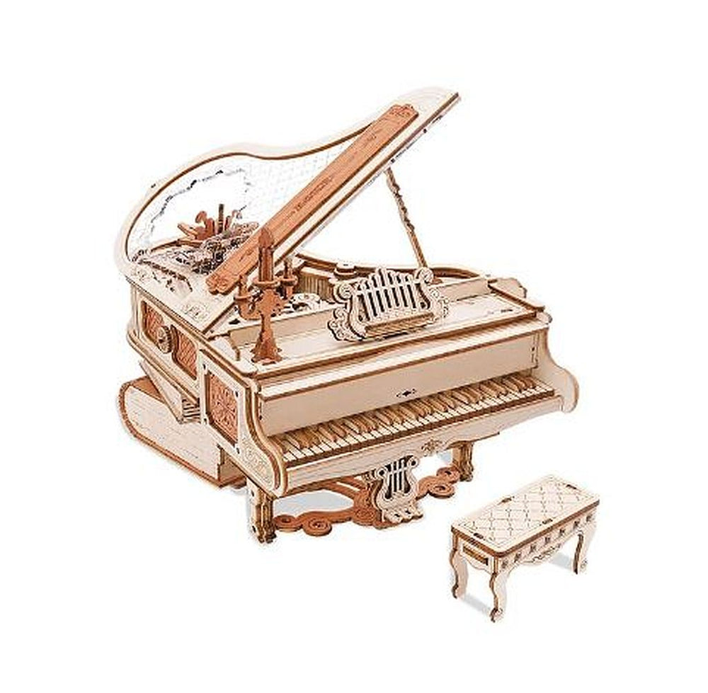 Robotime ROKR Magic Piano Mechanical Music Box 3D Wooden Puzzle — DIY Home Decor