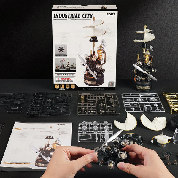 ROKR - Leonardo da Vinci's Helicopter Mechanical 3D Puzzle - Echo Six Hobbies