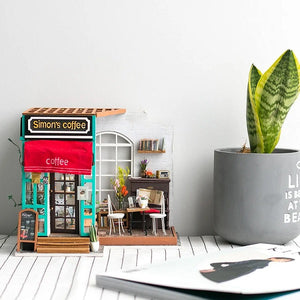 Robotime DIY House; Simon's Coffee Shop — DIY Home Decor