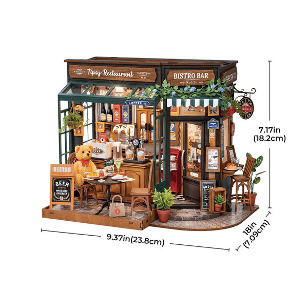 Robotime Tipsy Restaurant DIY Miniature House — DIY Minature House Kit