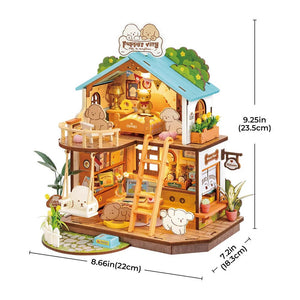 Robotime Puppy's Cozy Villa DIY Miniature House — DIY Minature House Kit