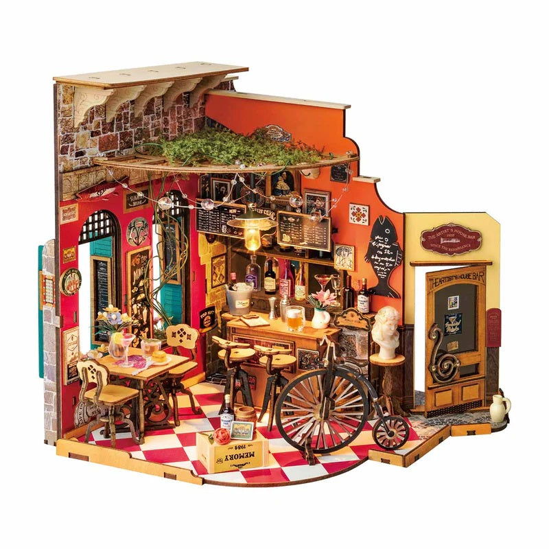 Robotime Cheers Bar & Dining, DIY Miniature House — DIY Minature House Kit