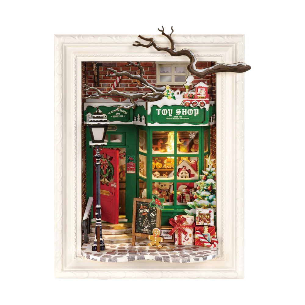 Robotime Santa's Toy Shop Story Frame — DIY Home Decor
