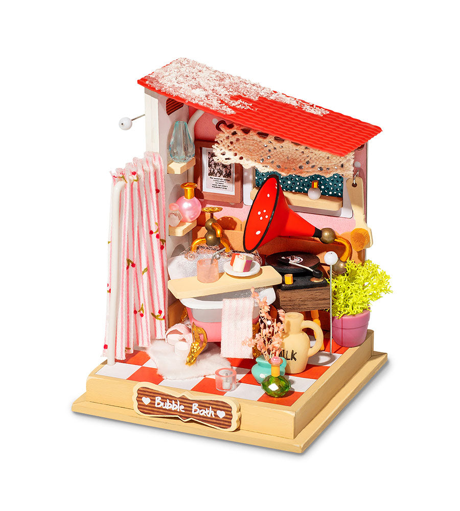 Robotime Super Mini House; Bubble Bath - Bathroom — DIY Minature House Kit