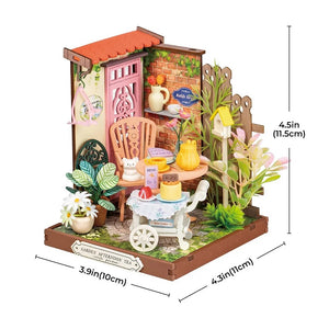 Robotime - Fancy Tea Yard, Super Mini Houses - Little Warm Spaces — DIY Minature House Kit