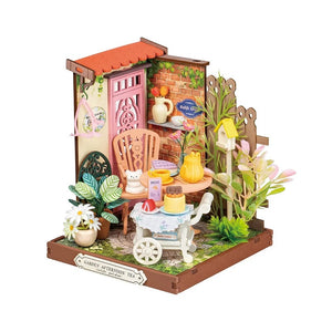 Robotime - Fancy Tea Yard, Super Mini Houses - Little Warm Spaces — DIY Minature House Kit