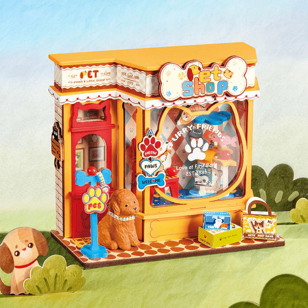 Robotime Perfect Paw Shop, Super Mini Houses — DIY Home Decor