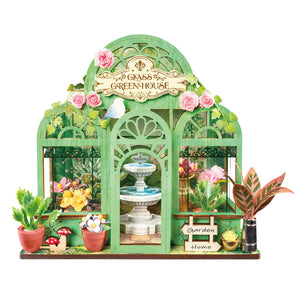 Robotime Green Fountain Garden, Super Mini Houses — DIY Home Decor