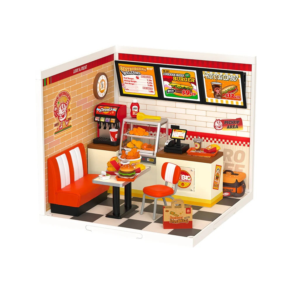 Robotime Yum Yum Burgers DIY Plastic Miniature House