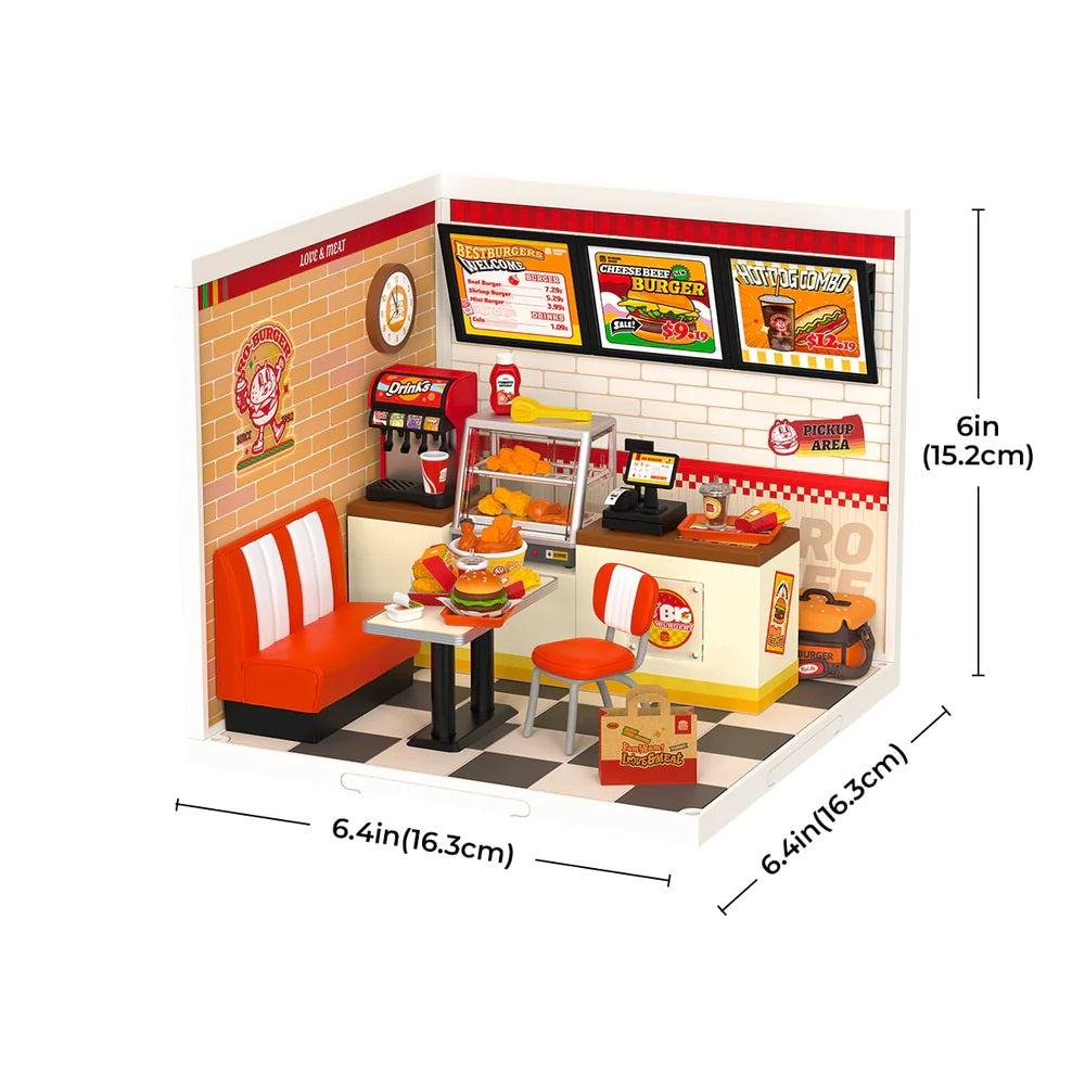Robotime Yum Yum Burgers DIY Plastic Miniature House