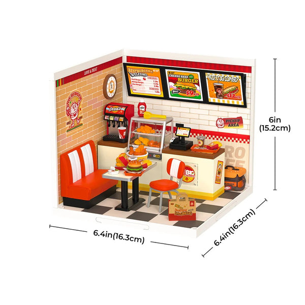 Robotime Yum Yum Burgers DIY Plastic Miniature House