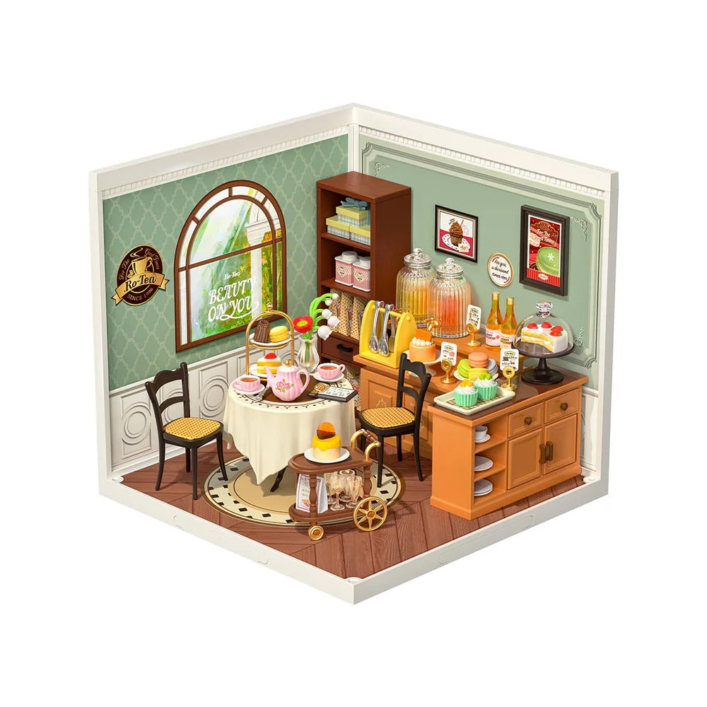 Robotime Sweet Sips Tea DIY Plastic Miniature House