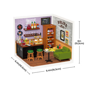 Robotime Leisurely Cheers Bar DIY Plastic Miniature House