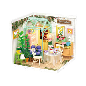 Robotime Blooming Tea Garden DIY Plastic Miniature House
