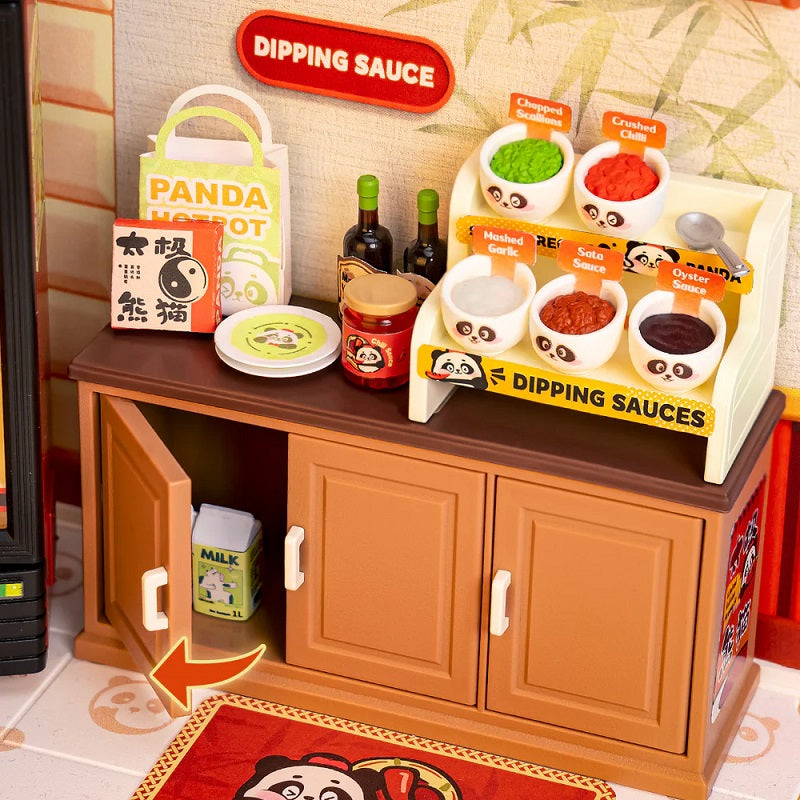 Robotime Panda Hot Pot DIY Miniature House