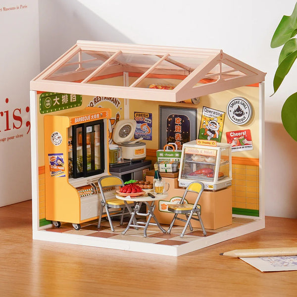 Robotime Night Out Food Stall, DIY Miniature House — DIY Home Decor