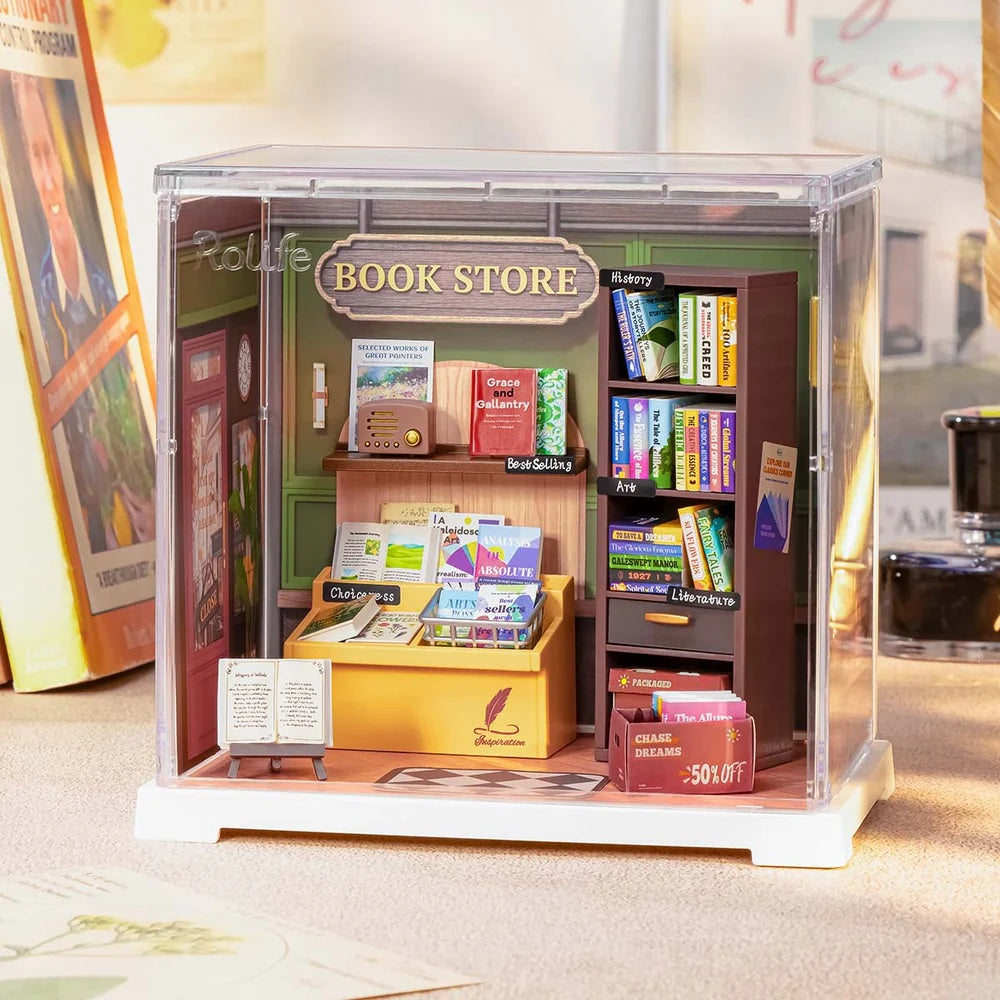 Robotime Memory Book Store, DIY Miniature House — DIY Home Decor