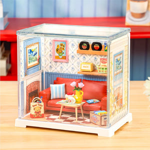 Robotime Country Blue Lounge, DIY Miniature House — DIY Home Decor
