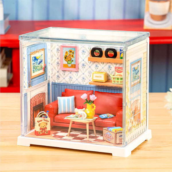 Robotime Country Blue Lounge, DIY Miniature House — DIY Home Decor