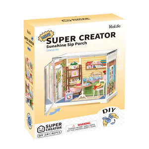 Robotime Sunshine Sip Porch, DIY Miniature House — DIY Home Decor