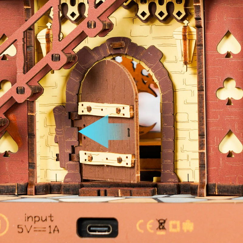 Robotime Cuckoo Clock, Stained Wood, Mechanical 3D Wooden Puzzle