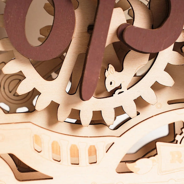 Robotime Open Closed Sign, 3D Wooden Puzzle - Mechanical Wood Models — DIY Mechanical 3D Puzzle