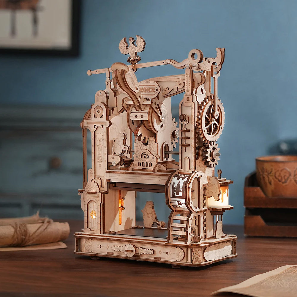 Robotime Rolife - Classic Printing Press — DIY Mechanical 3D Puzzle