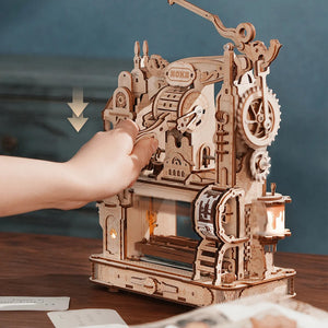 Robotime Rolife - Classic Printing Press — DIY Mechanical 3D Puzzle
