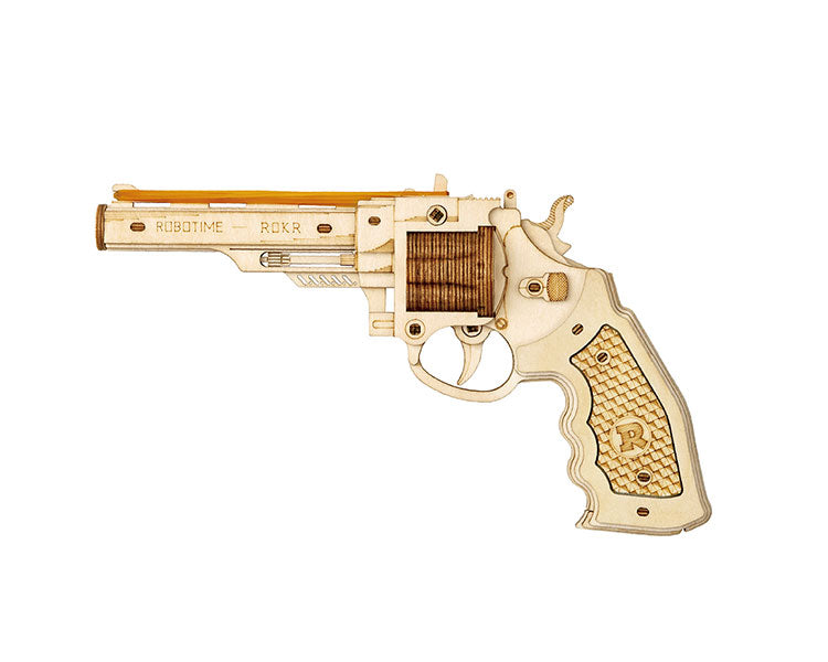 Robotime Justice Guard Gun Models; Corsac M60 — Mechanical Puzzles