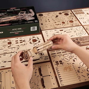 ROKR-Robotime - Rotating Barrel Machine Gun Toy 3D Wooden Puzzle