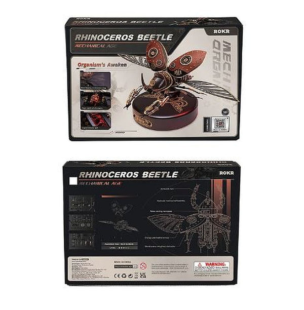 ROKR-Robotime - Mechanical Age; Rhinoceros Beetle — DIY Mechanical 3D Puzzle