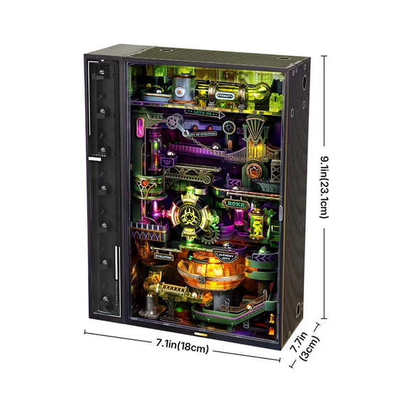 Robotime - Alchemy City, Mechanical Marble Run, w/Automatic Ascent Set — DIY Mechanical 3D Puzzle