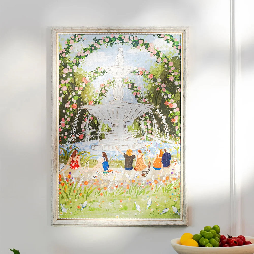 Robotime Afternoon Fountain 1000 Piece Jigsaw Puzzle — Wooden Puzzle