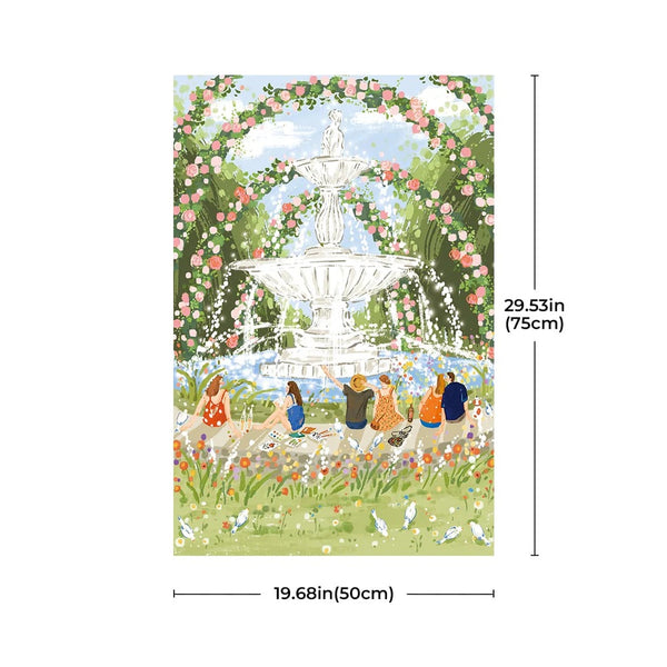 Robotime Afternoon Fountain 1000 Piece Jigsaw Puzzle — Wooden Puzzle
