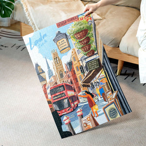 Robotime Walk in London 1000 Piece Jigsaw Puzzle — Wooden Puzzle