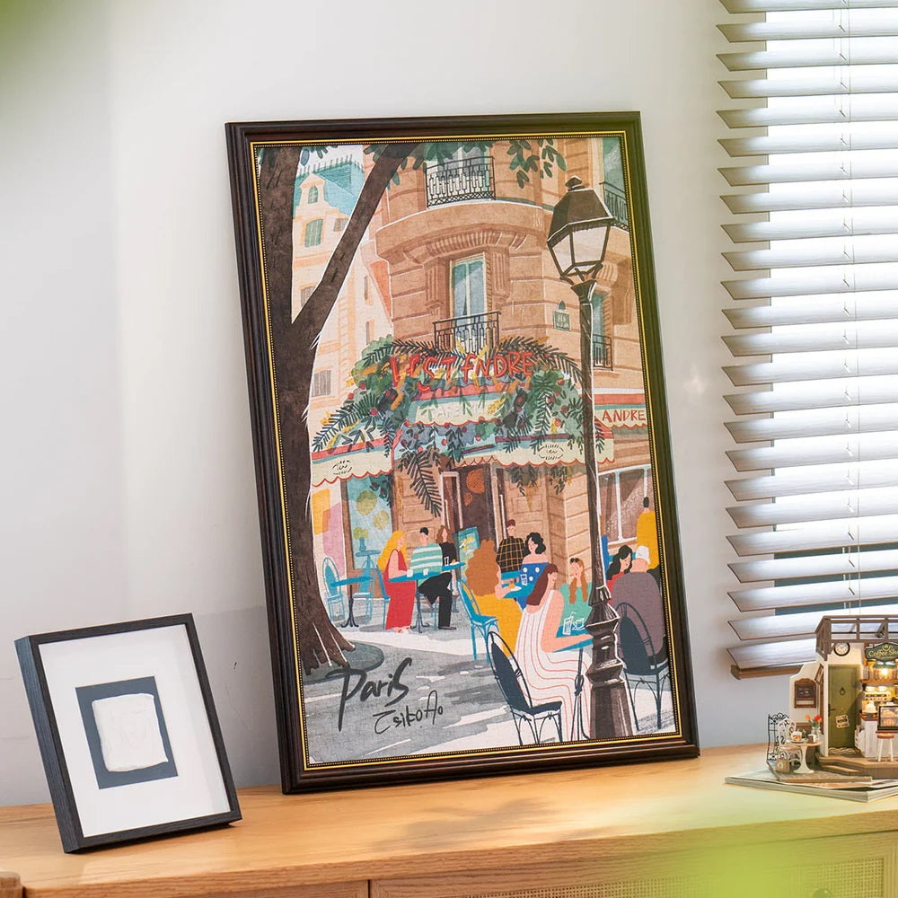 Robotime Leisure in Paris 1000 Piece Jigsaw Puzzle — Wooden Puzzle