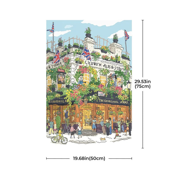 Robotime Pub in London 1000 Piece Jigsaw Puzzle — Wooden Puzzle