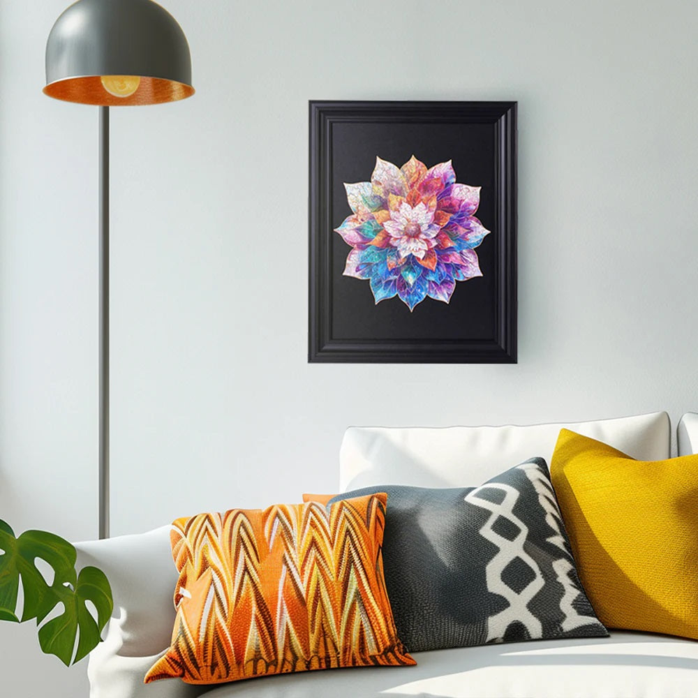 Robotime Rowood Mystic Mandala Flower 200pc Wooden Jigsaw Puzzle — Wooden Puzzle