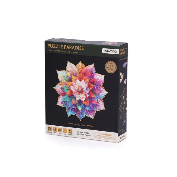 Robotime Rowood - Mystic Mandala Flower Wooden Jigsaw Puzzle — Wooden Puzzle