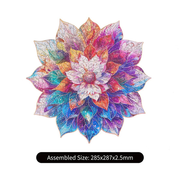 Robotime Rowood - Mystic Mandala Flower Wooden Jigsaw Puzzle — Wooden Puzzle
