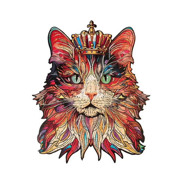 Robotime Rowood - Cat King 200pc Wooden Jigsaw Puzzle — Wooden Puzzle