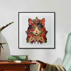 Robotime Rowood - Cat King 200pc Wooden Jigsaw Puzzle — Wooden Puzzle