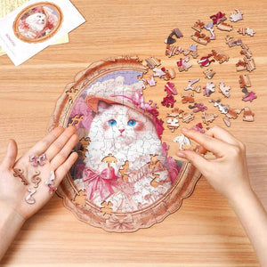 Rowood - Springtime Kitty 200-Piece Wooden Jigsaw Puzzle - Echo Six Hobbies
